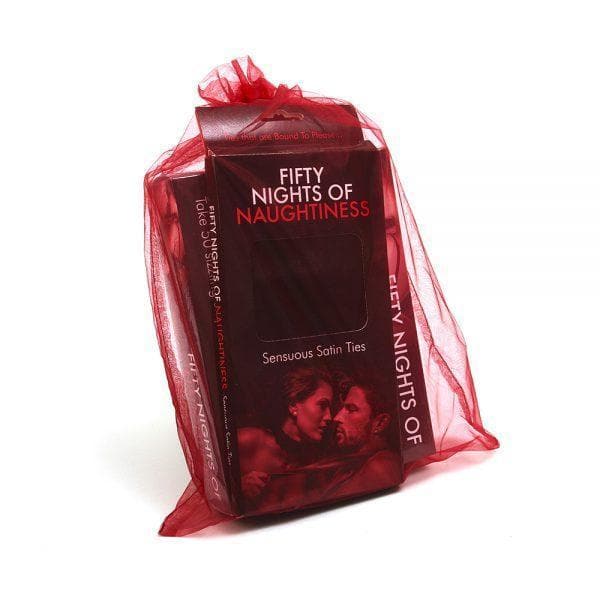 Fifty Nights Of Naughtiness Couples Sensual Foreplay Game Collection with Satin Ties - Romantic Blessings