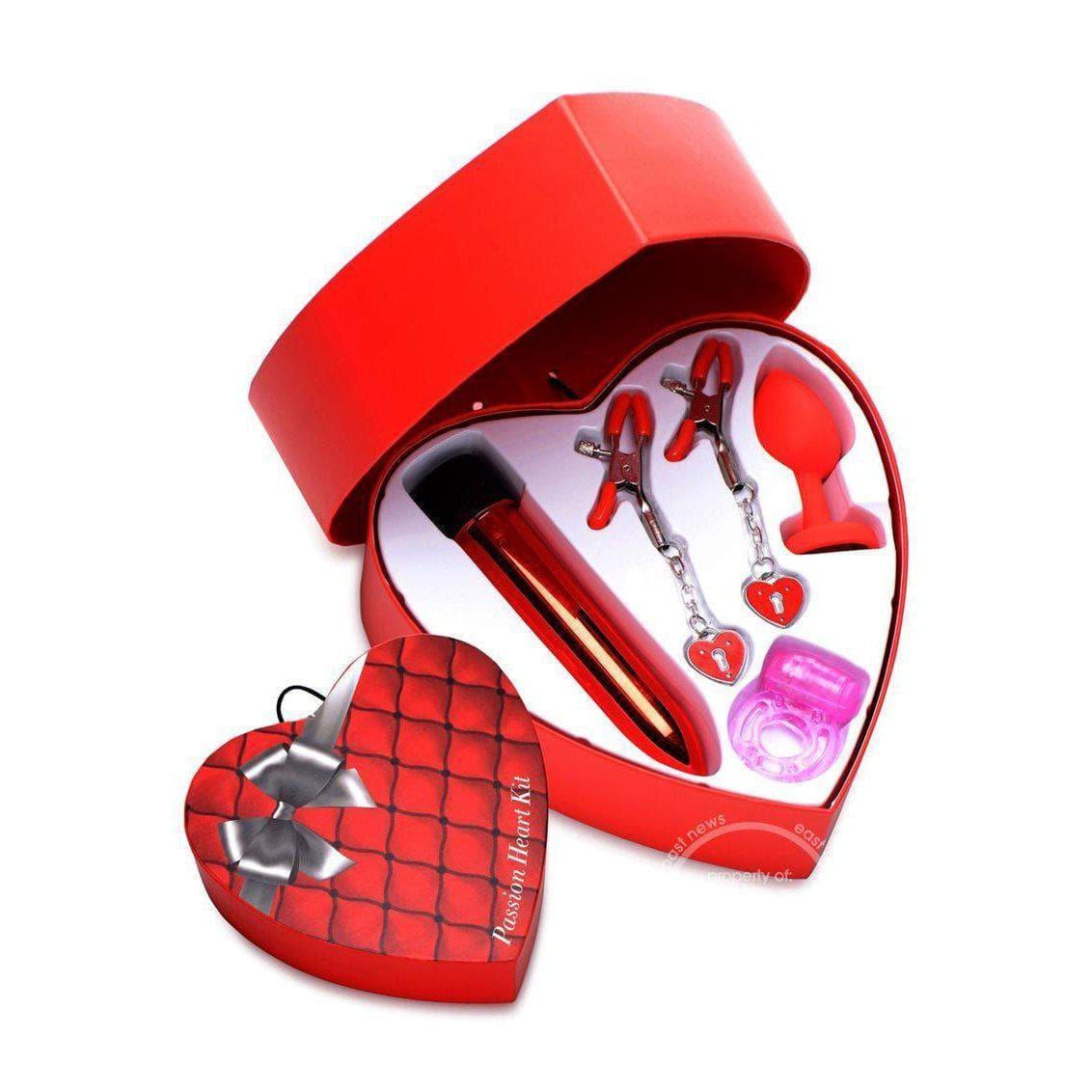 Frisky Passion Heart 4 Piece Kit - Red/Black - Romantic Blessings