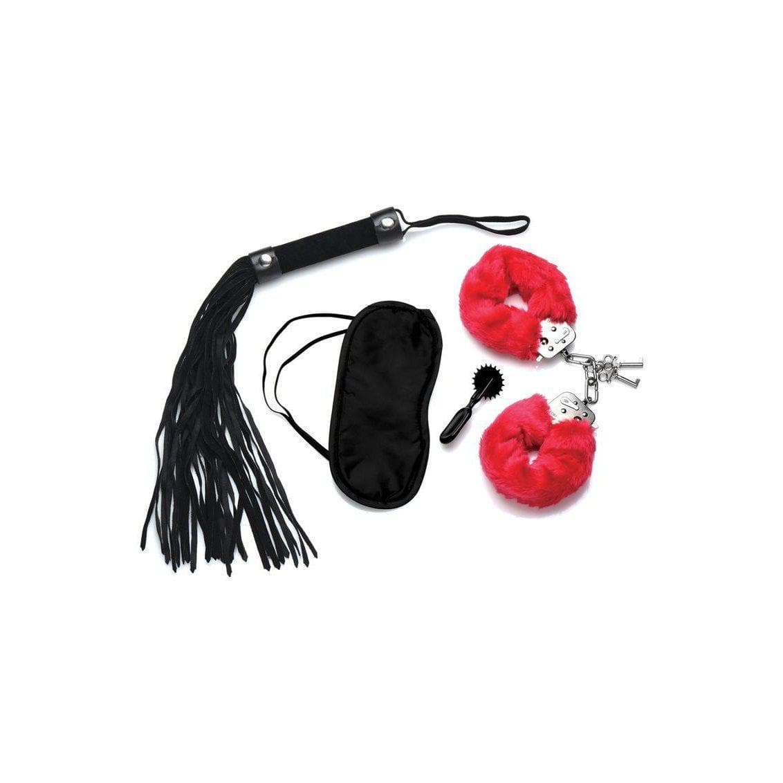 Frisky Passion Restraint Role Play 4 Piece Kit - Red/Black - Romantic Blessings
