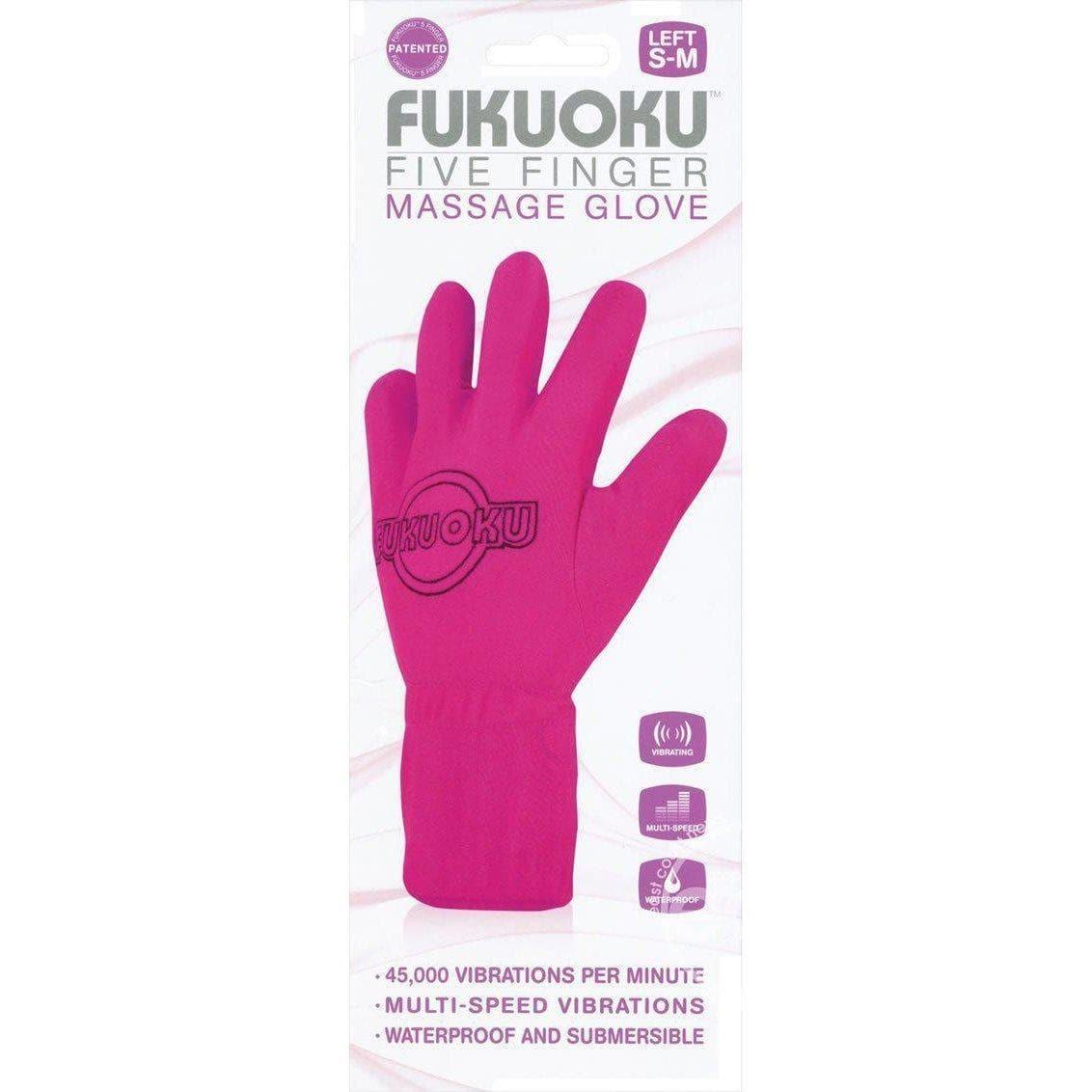 Fukuoku 5 Finger Vibrating & Pulsing Massage Glove Left Hand Waterproof Medium/Large - Romantic Blessings