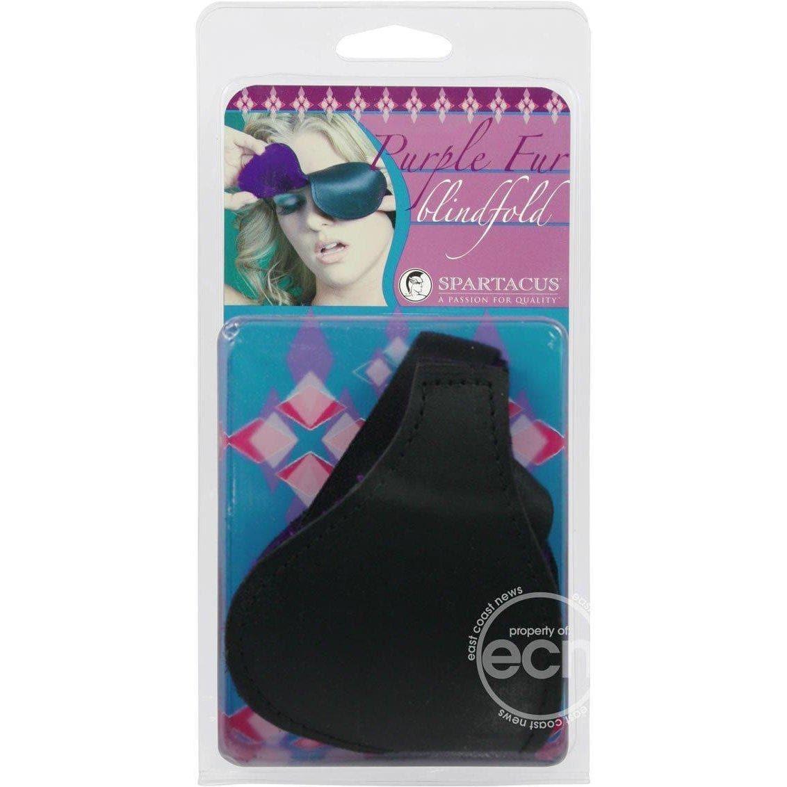 Fur Purple Lined Cute Couples Blindfold Black - Romantic Blessings