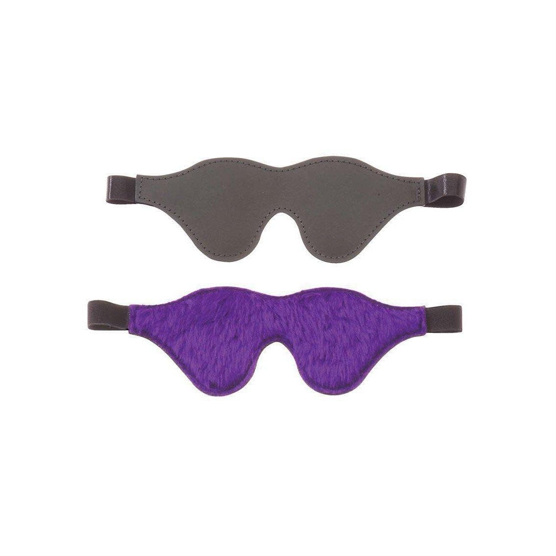 Fur Purple Lined Cute Couples Blindfold Black - Romantic Blessings