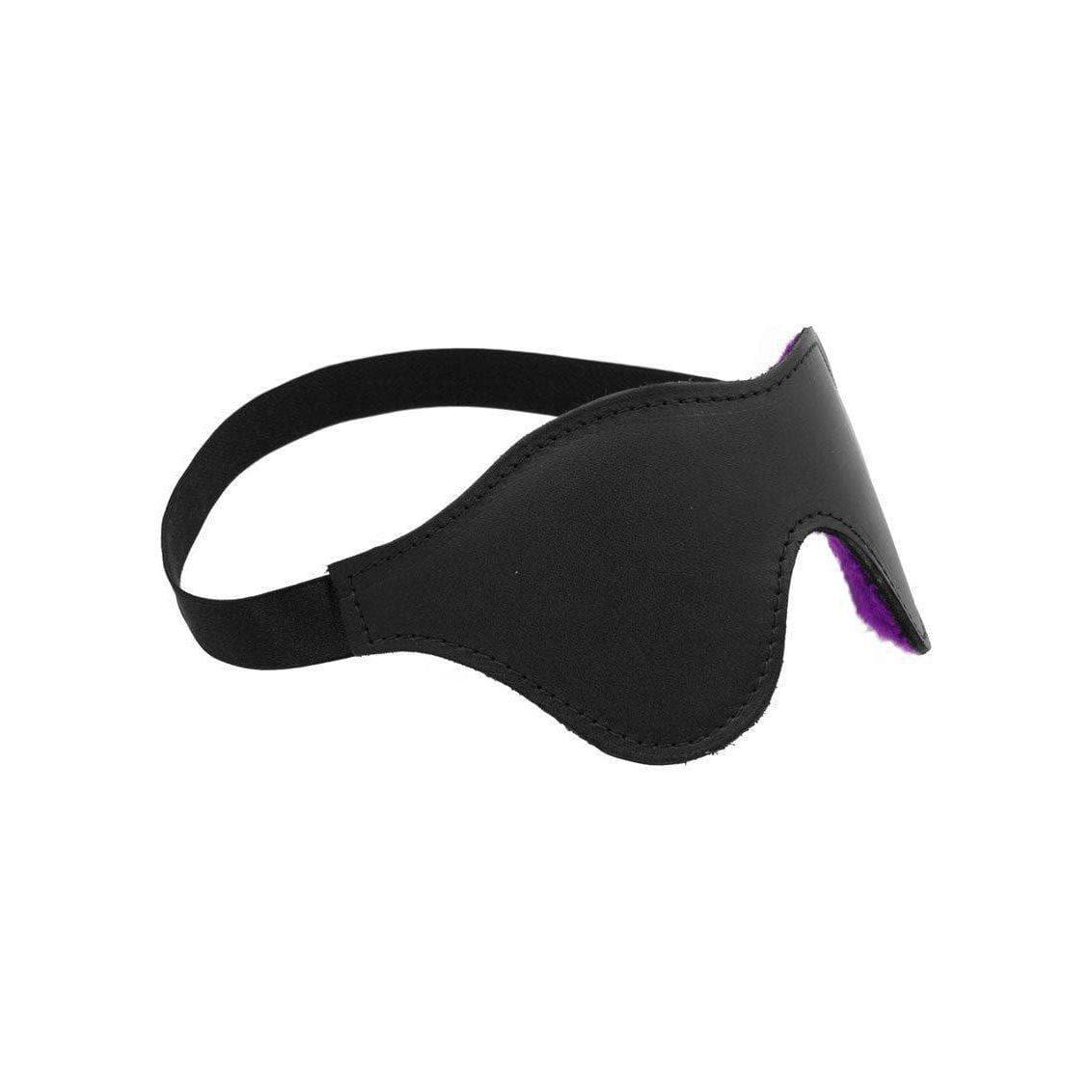 Fur Purple Lined Cute Couples Blindfold Black - Romantic Blessings
