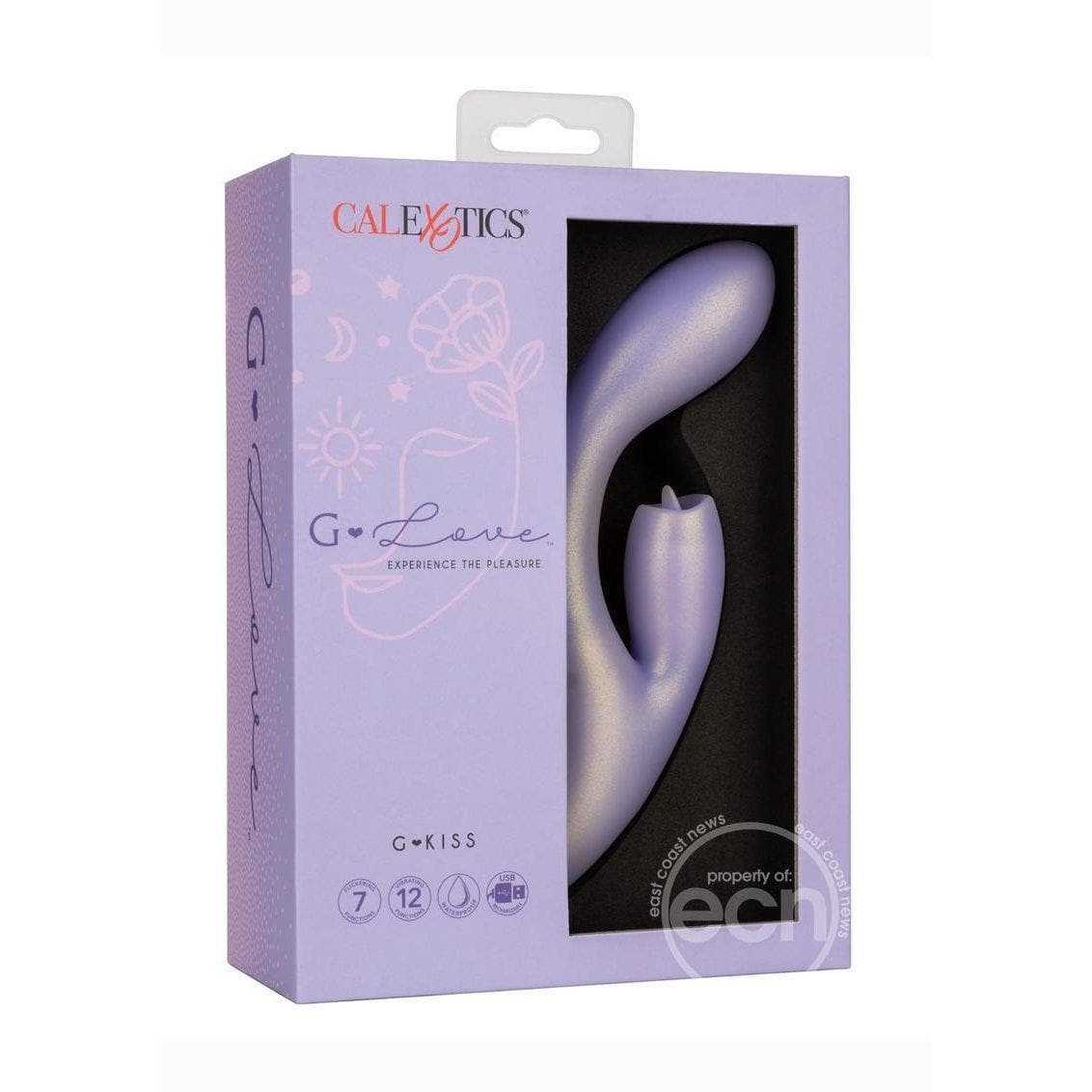 G-Love G-Kiss Dual Motor Vibrating Massager with Flickering Clitoris Stimulator - Romantic Blessings