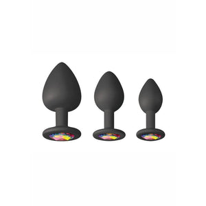 Glams Spades Anal Trainer Kit Silicone Plugs 3pc - Romantic Blessings