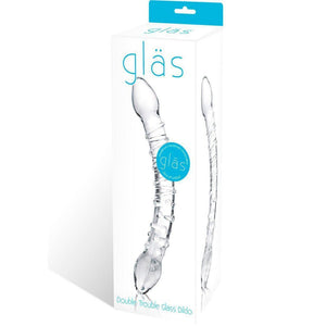 Glas Double Trouble Glass Dildo Clear - Romantic Blessings