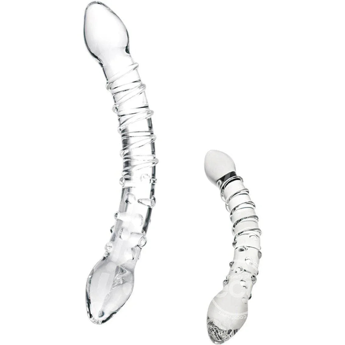 Glas Double Trouble Glass Dildo Clear - Romantic Blessings