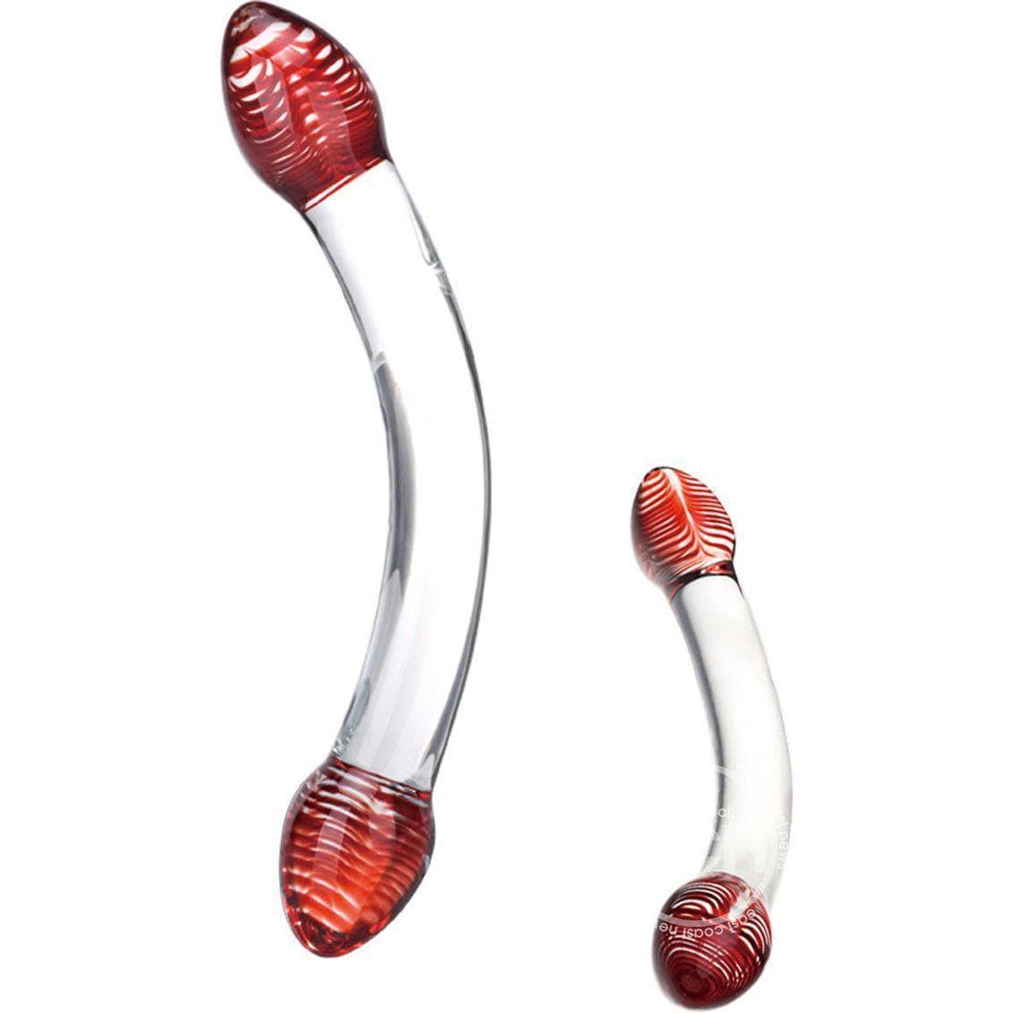 Glas Red Head Double Dildo - Romantic Blessings