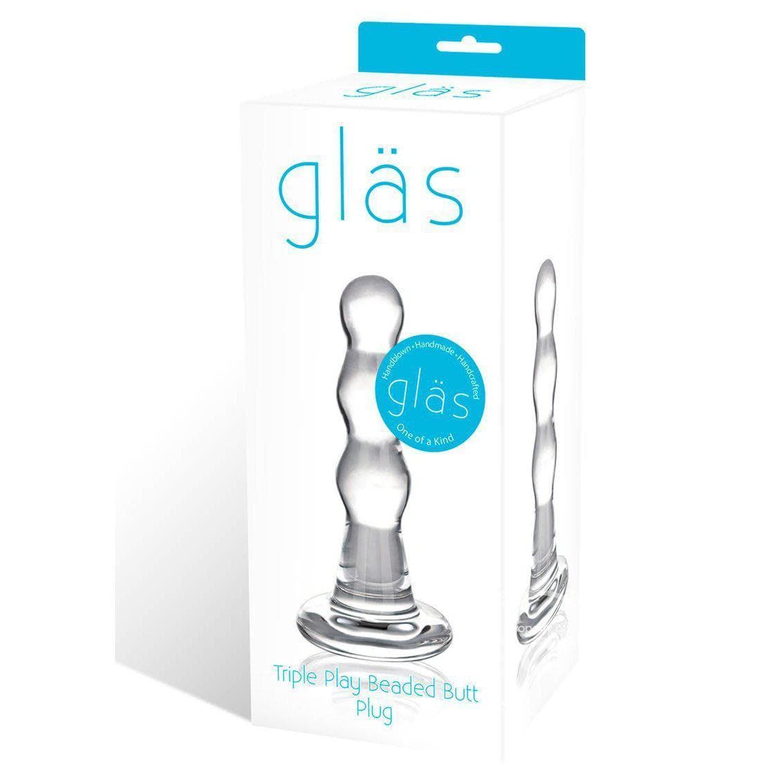 Glas Triple Play Beaded Butt Plug - Romantic Blessings