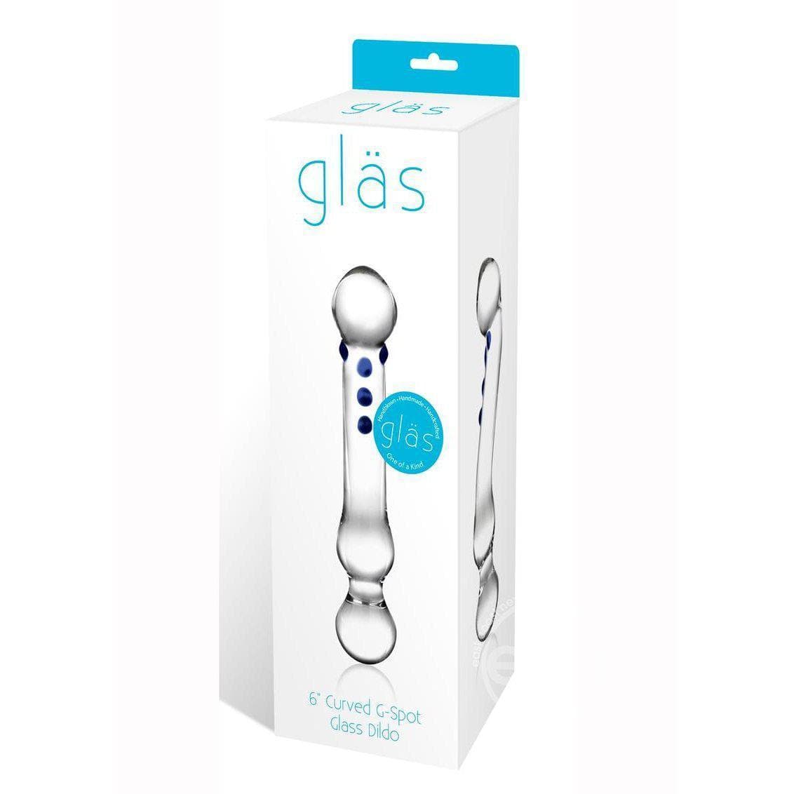Glass Curved G-spot Glass Dildo Clear 6 Inches - Romantic Blessings
