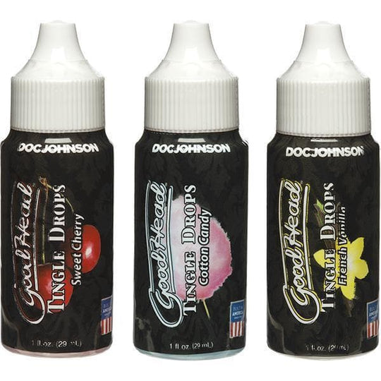 Goodhead Tingle Drops 3 Pk 1 Oz French Vanilla Sweet Cherry And Cotton Candy - Romantic Blessings