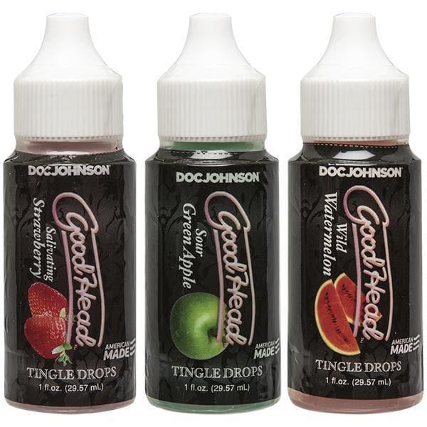 Goodhead Tingle Drops 3 Pk 1 oz Strawberry Green Apple and Watermelon - Romantic Blessings