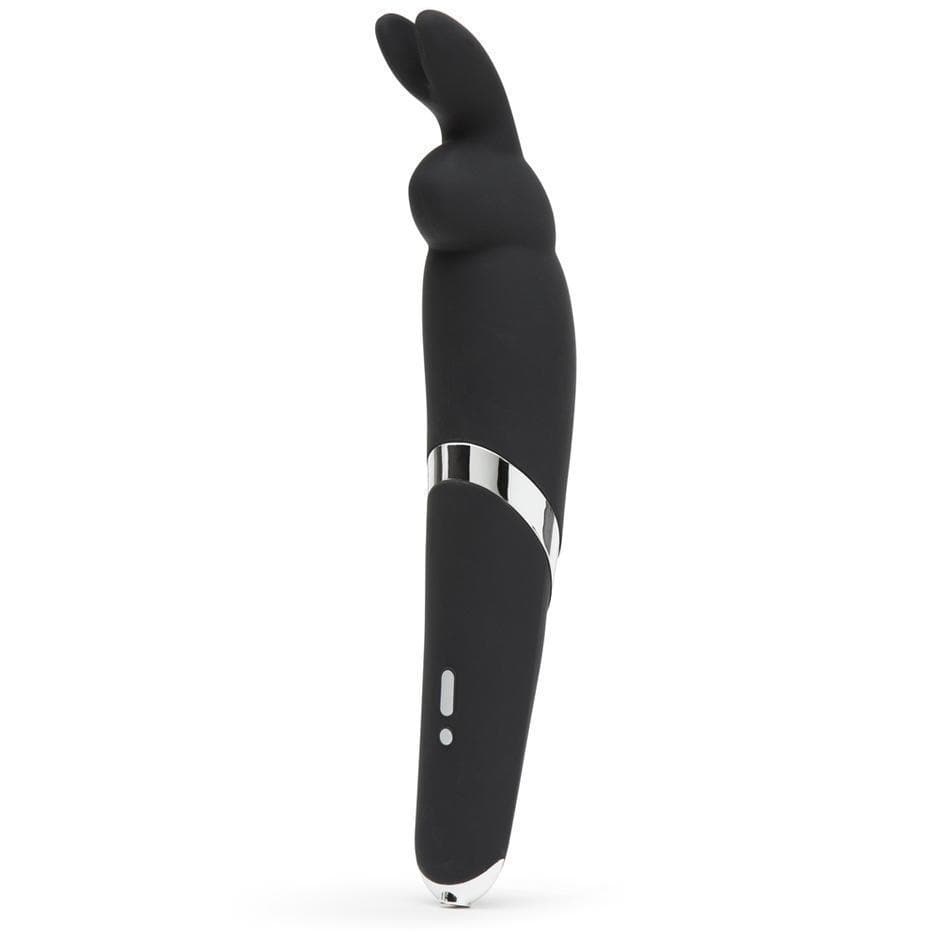 Happy Rabbit Rechargeable Wand 10 Mode 3 Speed Vibrator Black - Romantic Blessings
