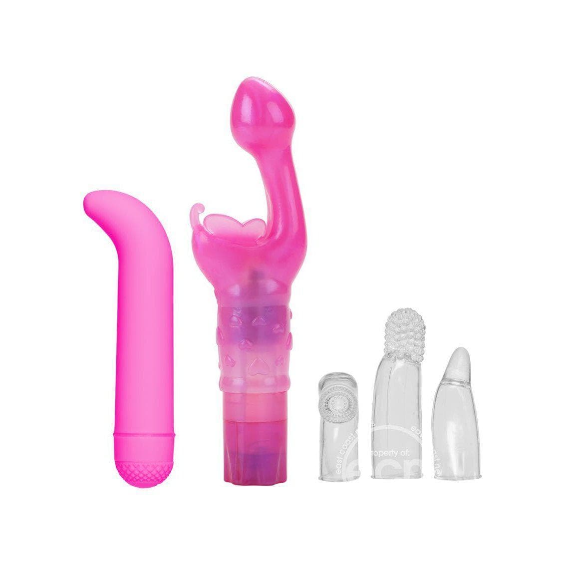 Her G Spot Multi Speed Vibrator Kit with Butterfly Kiss Stimulator - Romantic Blessings