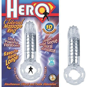 Hero 10 Function Penis Ring & Clitoral Stimulator Bullet Vibrator - Romantic Blessings