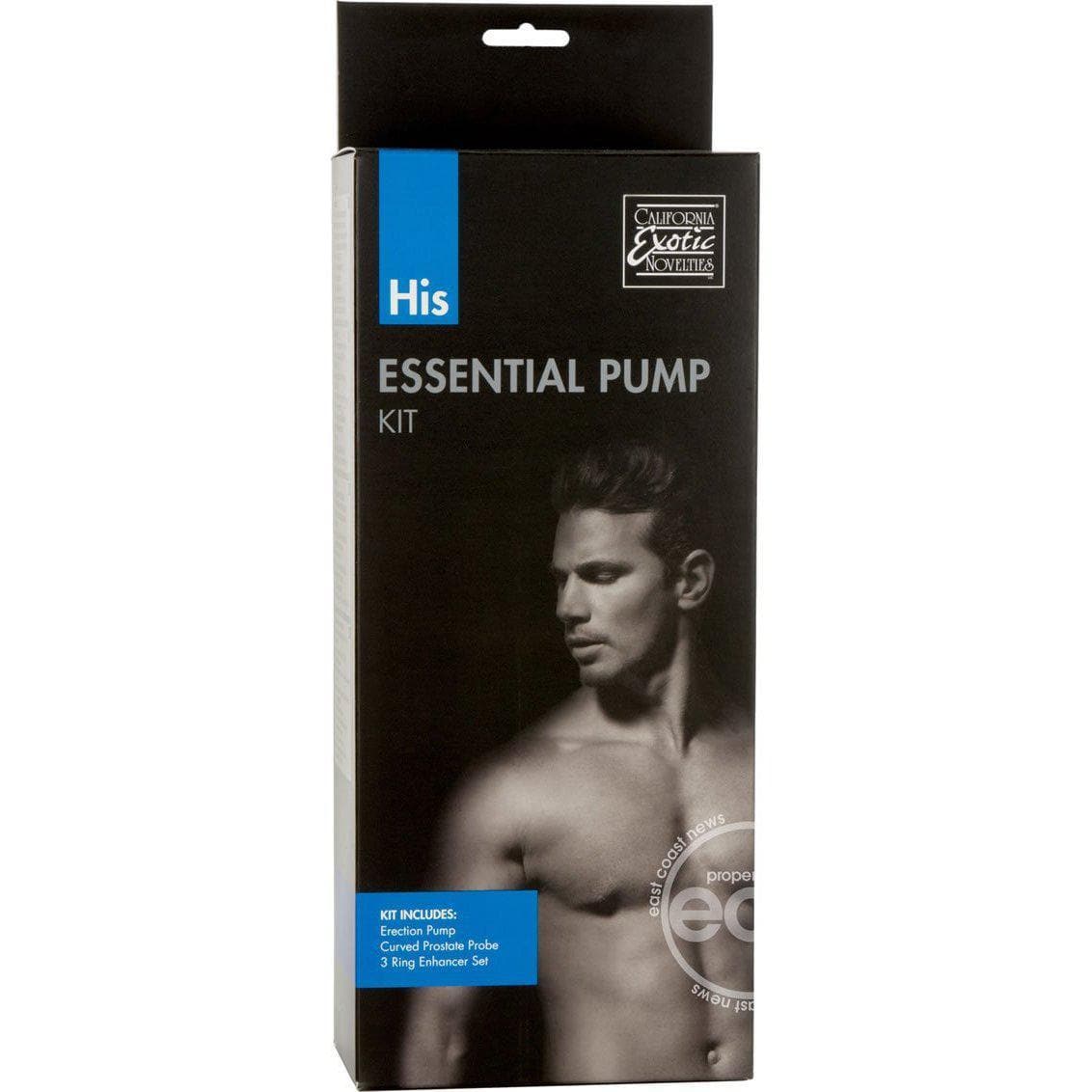 His Essential Erection Enhancement Kit with Penis Pump, Prostate Probe & Penis Ring - Romantic Blessings