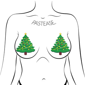 Pastease Christmas Tree Nipple Pasties - Romantic Blessings