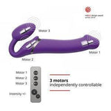 Strap-On-Me Remote Control Vibrating Bendable Strap-On Medium - Romantic Blessings