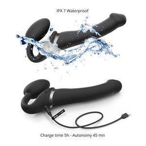 Strap-On-Me Remote Control Vibrating Bendable Strap-On Medium - Romantic Blessings