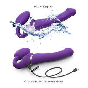 Strap-On-Me Remote Control Vibrating Bendable Strap-On Large - Romantic Blessings