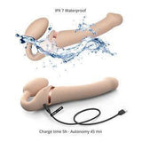 Strap-On-Me Remote Control Vibrating Bendable Strap-On Large - Romantic Blessings