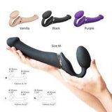 Strap-On-Me Remote Control Vibrating Bendable Strap-On Medium - Romantic Blessings