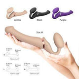 Strap-On-Me Remote Control Vibrating Bendable Strap-On Large - Romantic Blessings