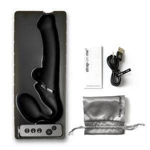 Strap-On-Me Remote Control Vibrating Bendable Strap-On Medium - Romantic Blessings