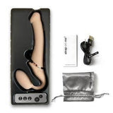 Strap-On-Me Remote Control Vibrating Bendable Strap-On Large - Romantic Blessings