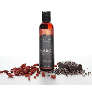 Intimate Earth Sensual Cocoa Bean & Goji-Berry Aromatherapy Organic Nourishing Massage Oil - Romantic Blessings