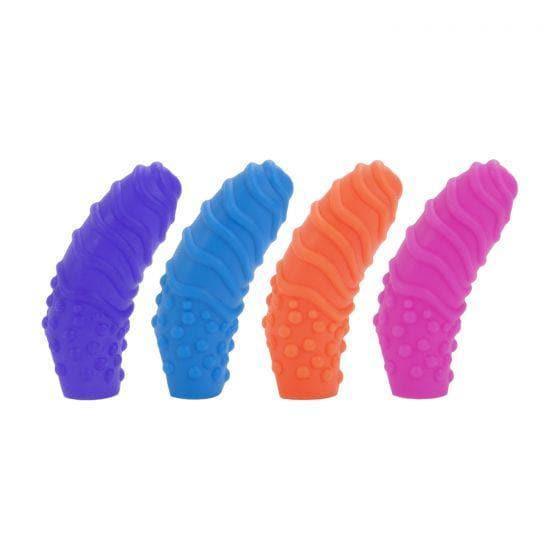 Intimate Play Silicone Slip On Finger Extenders with Nubs and Swirls for Clitoris Stimulation - Romantic Blessings