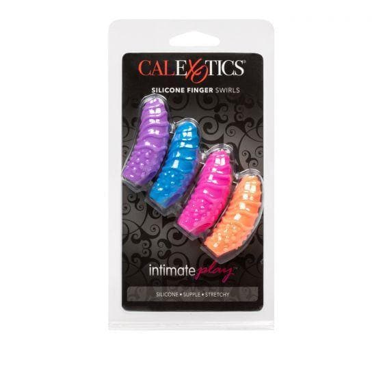Intimate Play Silicone Slip On Finger Extenders with Nubs and Swirls for Clitoris Stimulation - Romantic Blessings