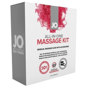JO All In One Couples Massage Glide Kit Warming Silicone Based 1 Oz - Romantic Blessings