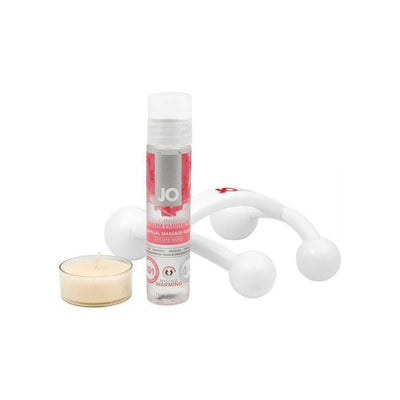 JO All In One Couples Massage Glide Kit Warming Silicone Based 1 Oz - Romantic Blessings