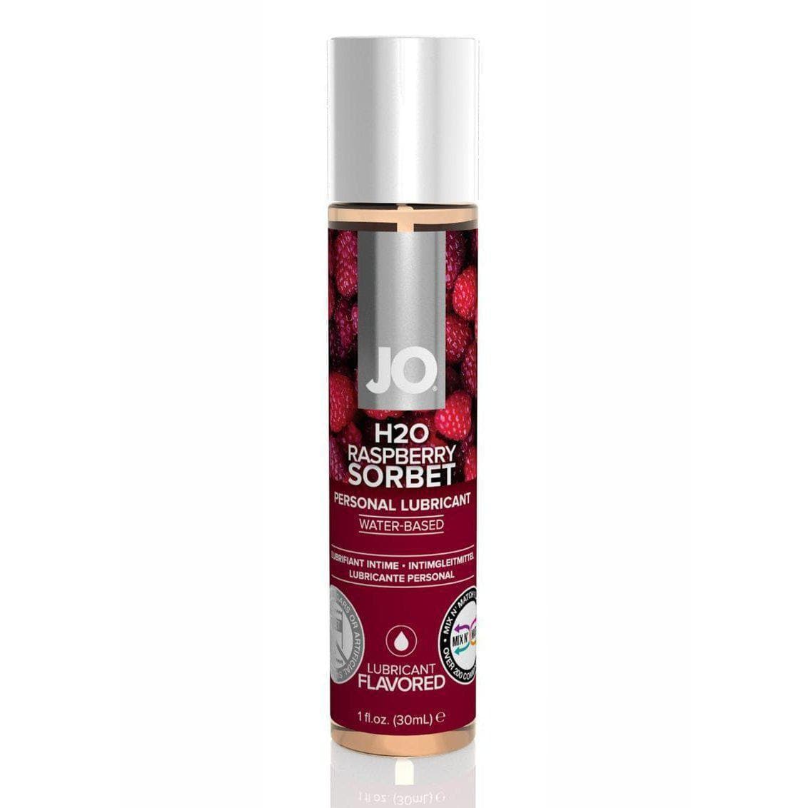 JO H2O Water Based Natural Flavor Extracts Lubricant Raspberry Sorbet - Romantic Blessings