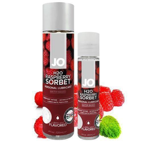 JO H2O Water Based Natural Flavor Extracts Lubricant Raspberry Sorbet - Romantic Blessings