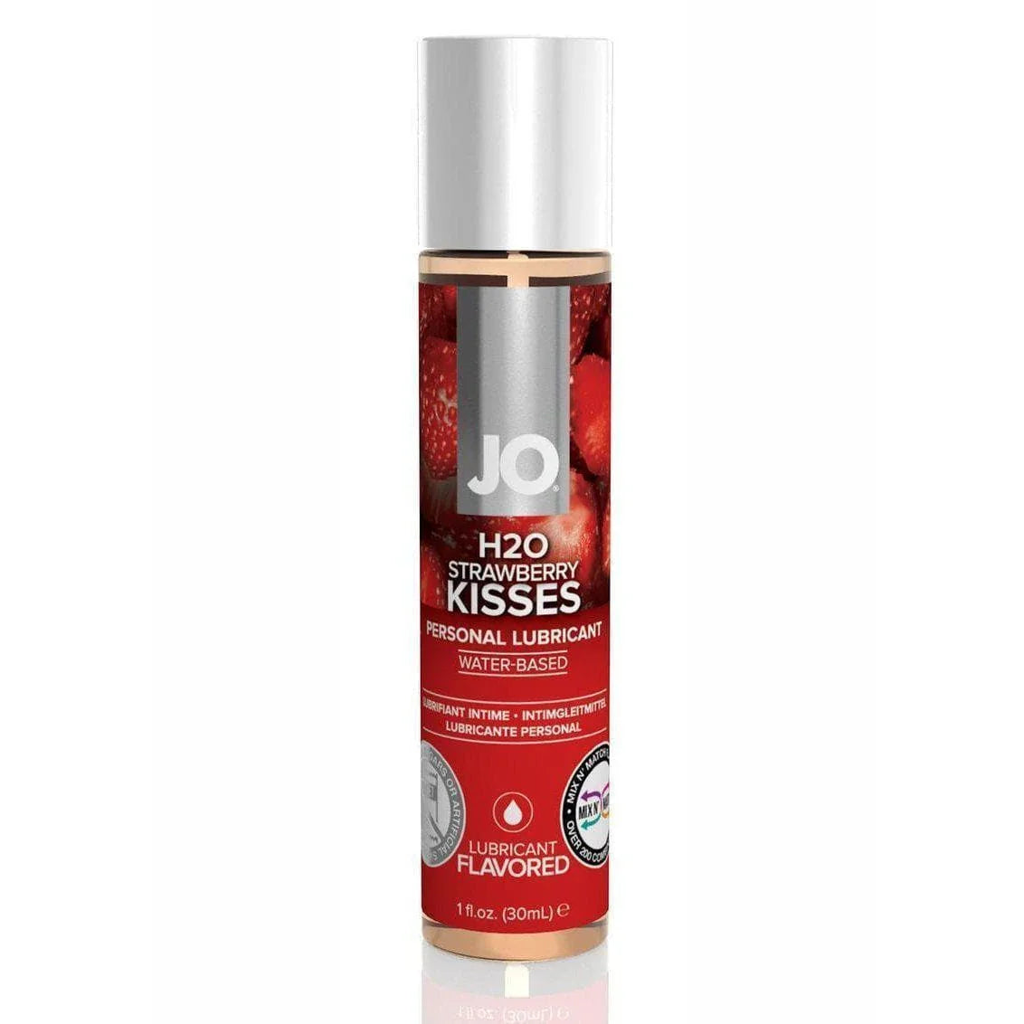 JO H2O Water Based Natural Flavor Extracts Lubricant Strawberry Kisses - Romantic Blessings