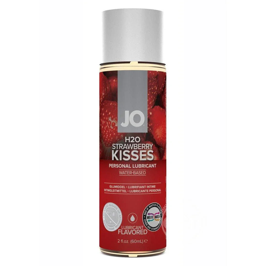 JO H2O Water Based Natural Flavor Extracts Lubricant Strawberry Kisses - Romantic Blessings