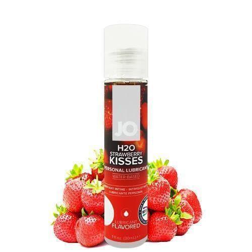JO H2O Water Based Natural Flavor Extracts Lubricant Strawberry Kisses - Romantic Blessings
