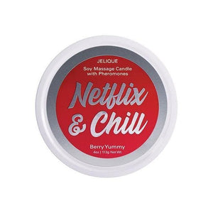 Jelique Massage Candle Pheromone Netflix & Chill Very Yummy 4 oz - Romantic Blessings