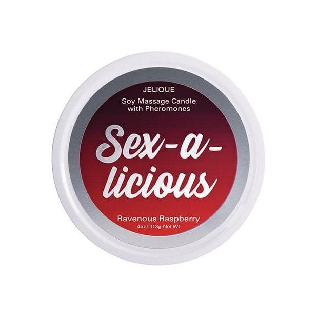 Jelique Massage Candle Pheromone Sex-A-Licious Ravenous Raspberry 4 oz - Romantic Blessings