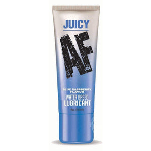 Juicy AF Water Based Flavored Lubricant Blue Raspberry - Romantic Blessings