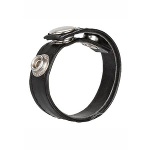 Leather 3 Snap Adjustable Penis Ring Erection Enhancer - Romantic Blessings
