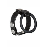 Leather Adjustable Ball Spreader Penis and Scrotum Ring Erection Enhancer - Romantic Blessings