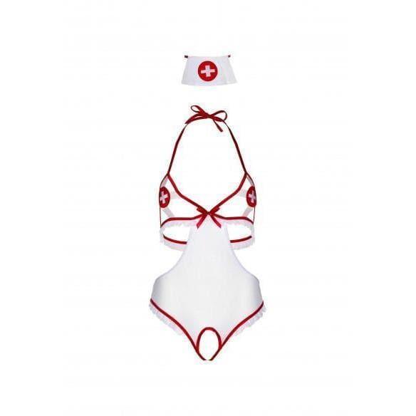 Leg Avenue 2 Piece Naughty Nurse Teddy Red/White - Romantic Blessings