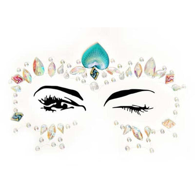 Leg Avenue Ariel Adhesive Face Jewels Sticker (6pk) - Romantic Blessings