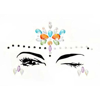 Leg Avenue Calypso Adhesive Face Jewels Sticker (6pk) - Romantic Blessings