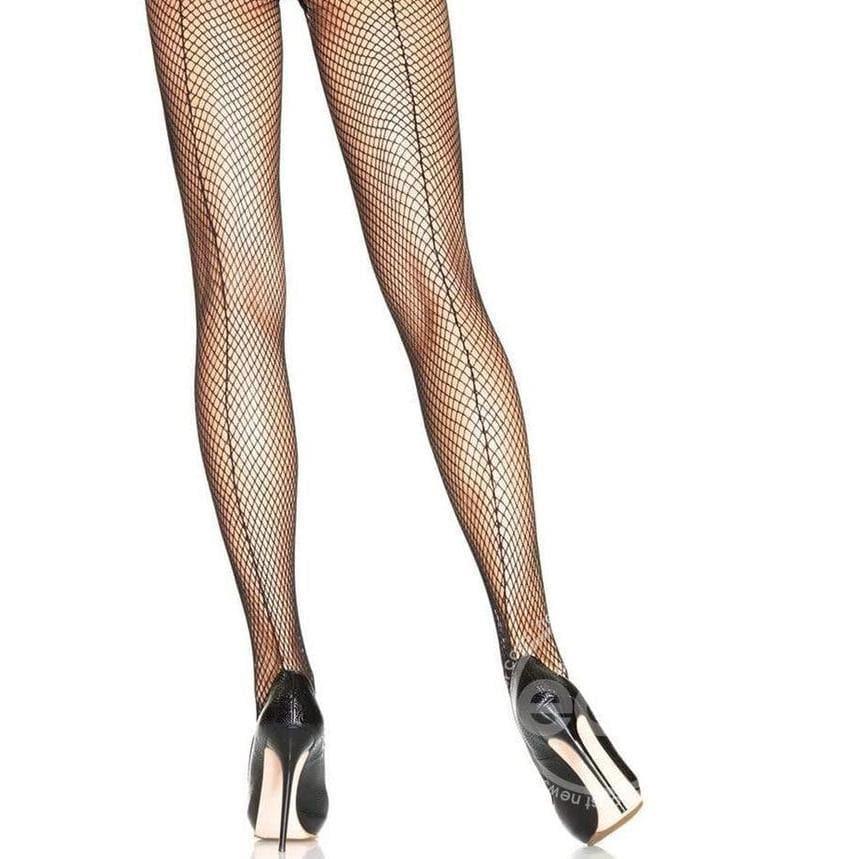 Leg Avenue Fishnet With Backseam Pantyhose Black - Romantic Blessings