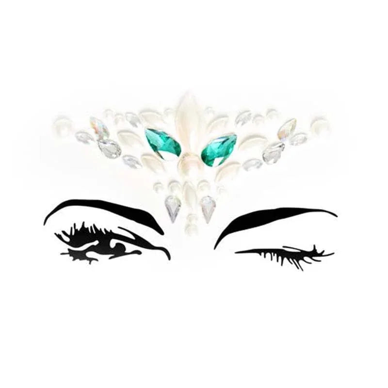 Leg Avenue Sirene Adhesive Face Jewels Sticker (6pk) - Romantic Blessings