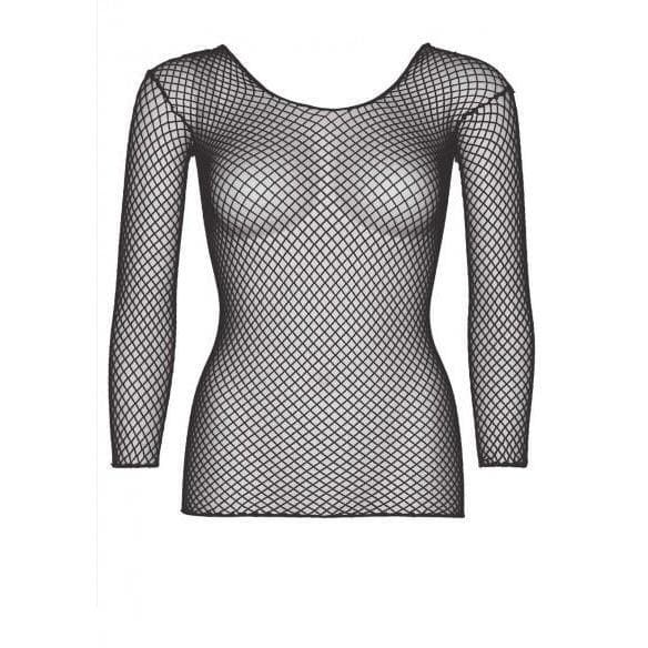 Leg Avenue Spandex Long Sleeve Industrial Net Shirt Black - Romantic Blessings